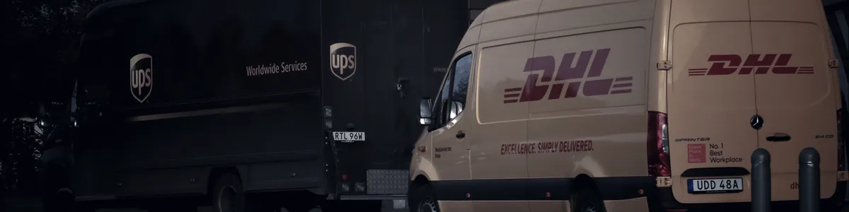 Courier vans ready for express delivery