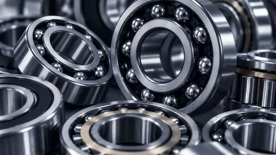 Ball bearings, close-up