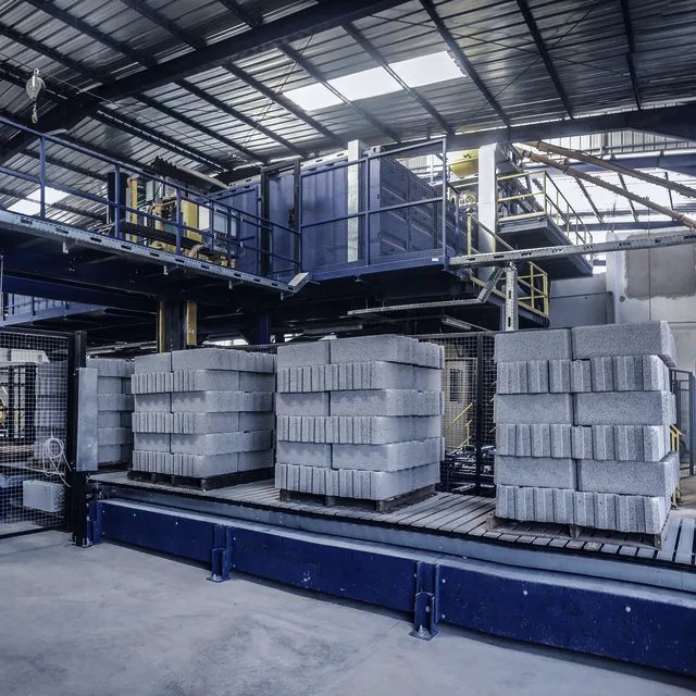 Wrapped pallets ready for shipment